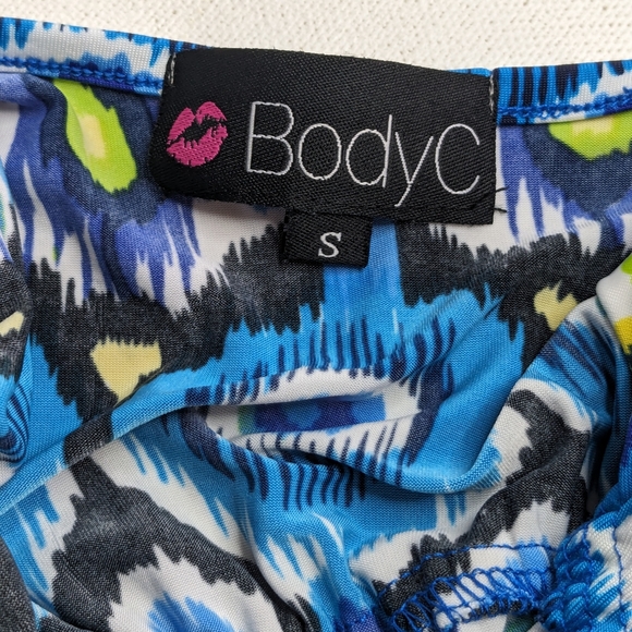 Bodycon Tribal Maxi Slip Dress Blue Summer Size Small T-1 - Picture 4 of 12